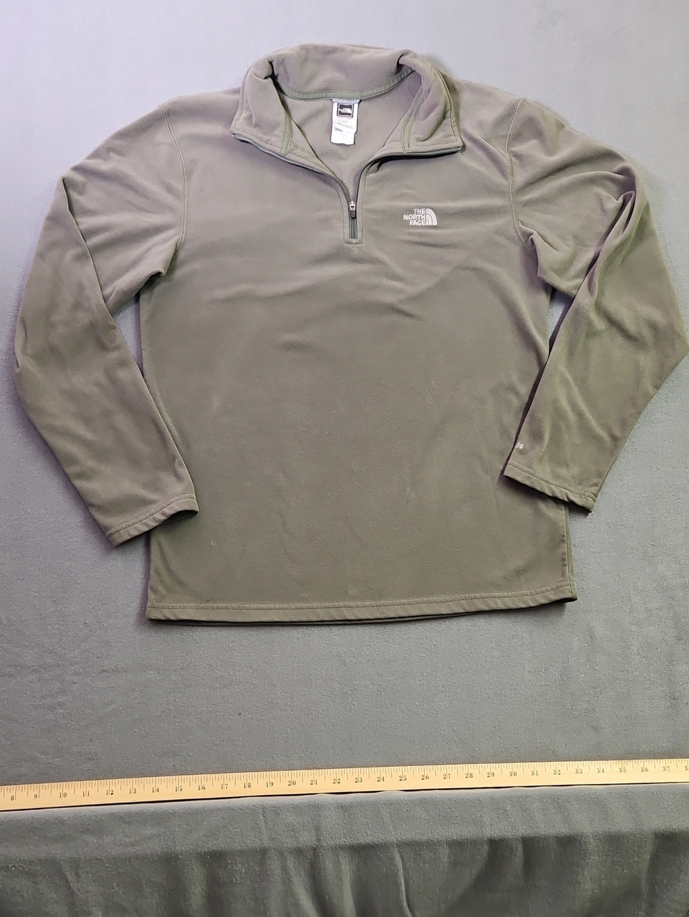 The North Face Aldo 1/4 Zip Fleece Pullover Men's Olive Green Hiking Gorpcore
